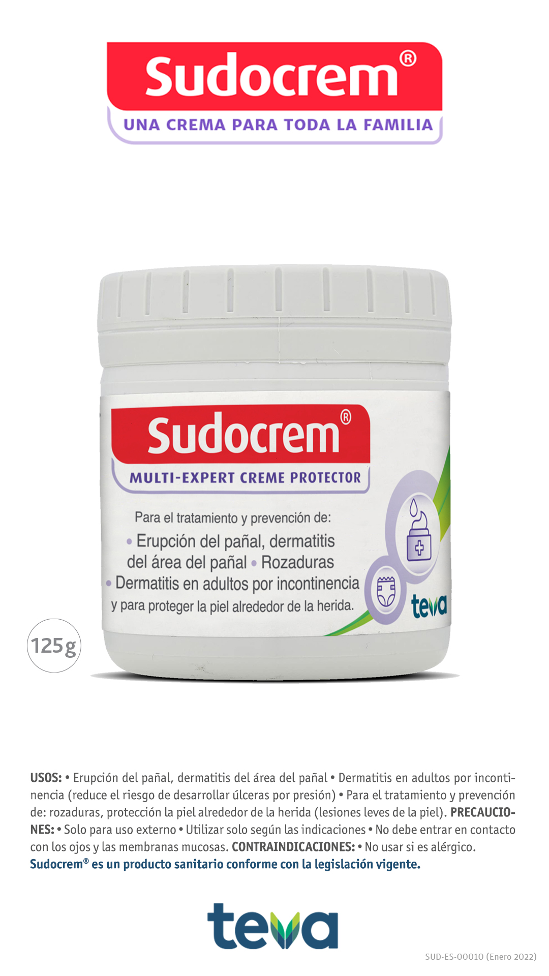 Sudocrem pack 125g blanco