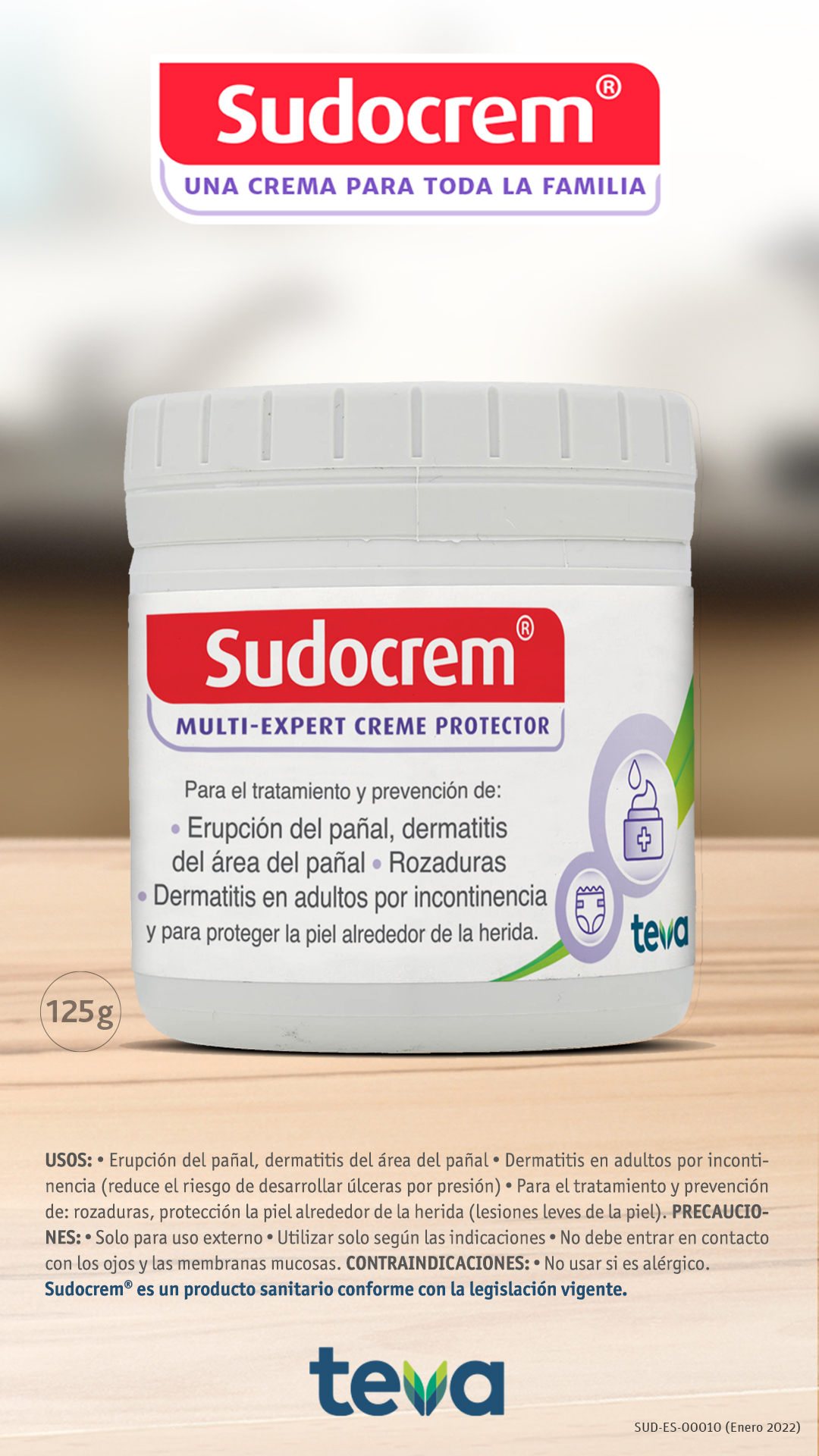 Sudocrem pack 125g fondo