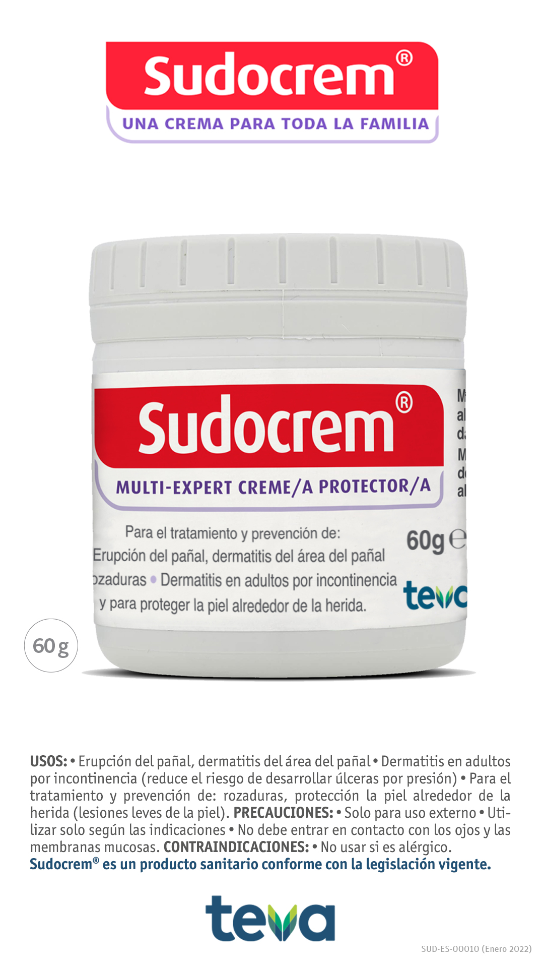 Sudocrem pack 60g blanco