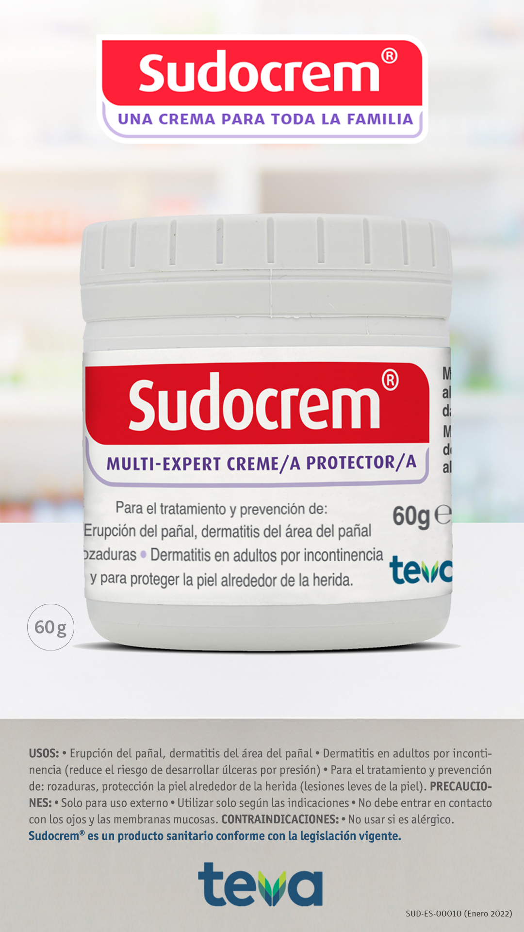 Sudocrem pack 60g fondo