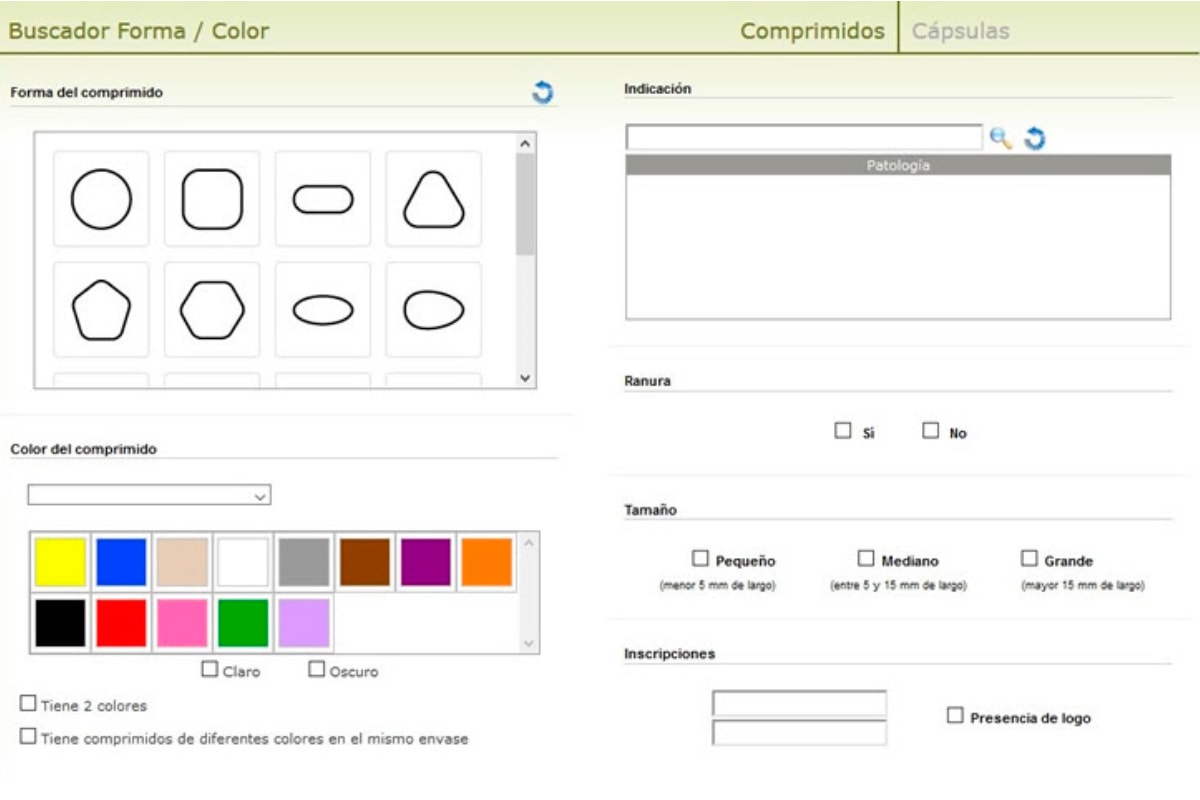 Bot PLUS permite buscar medicamentos por forma y color