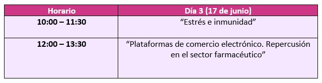 Agenda Infarma 17 junio