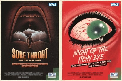 El NHS crea una campaña con carteles de películas para fomentar las visitas al farmacéutico