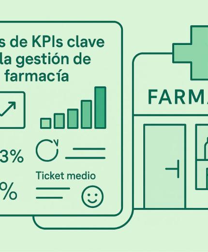 Una farmacia con un panel de los KPIs más importantes para su gestión