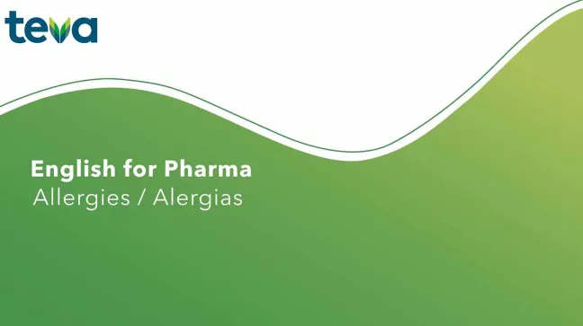 english-for-pharma-allergies vocabulario inglés alergias