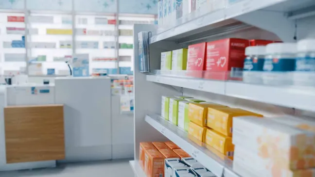 Productos en las estanterías de la farmacia productos-en-estanterias-de-farmacia
