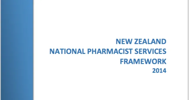 New Zealand National Pharmacist Services Framework 2014, Nueva Zelanda